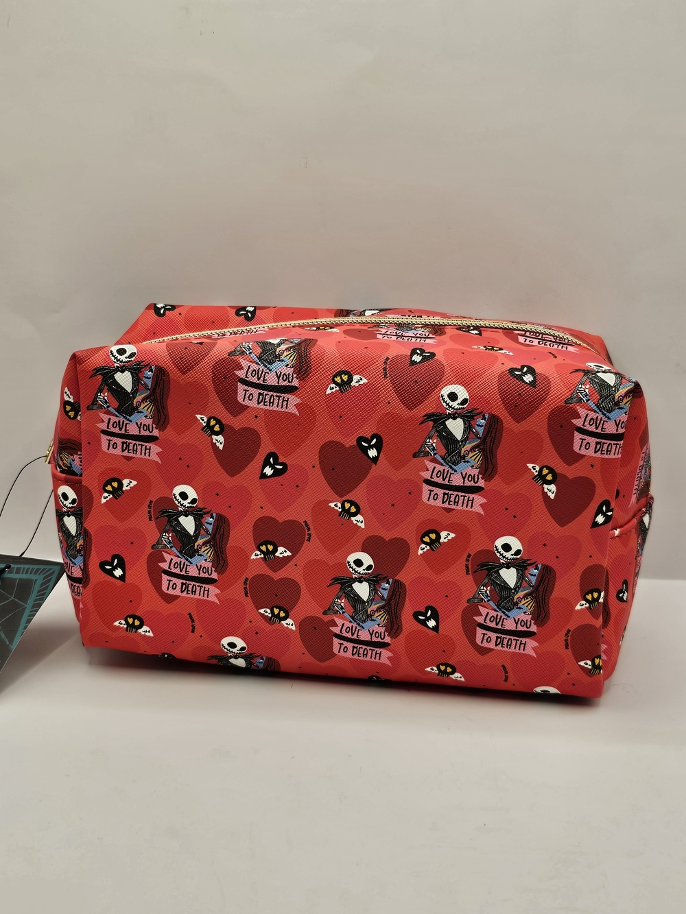 Disney Red 'Love You to Death' Jack Skellington Cosmetic Bag